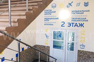 Оформление лестниц школы