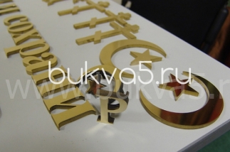 Буквы из цветных металлов
