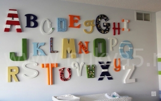 Буквы для комнаты и квартиры