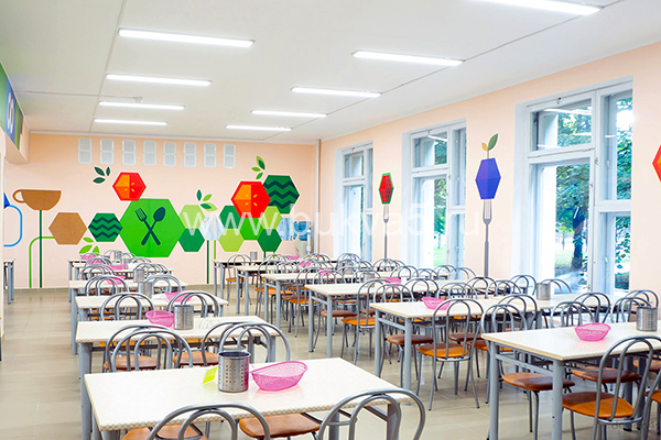 Оформление школьной столовой в Москве