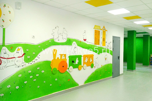 Оформление коридора в детском саду своими руками